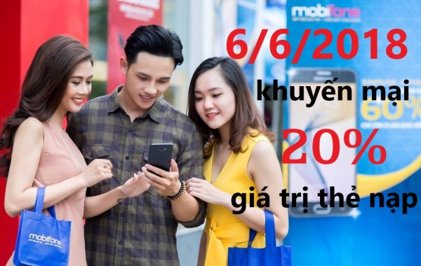 Ngày mai 6/6, MobiFone khuyến mại 20% giá trị thẻ nạp cho thuê bao trả trước