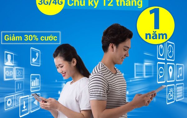 Cách đăng ký gói cước 3G 1 năm của Vinaphone giá rẻ và ưu đãi