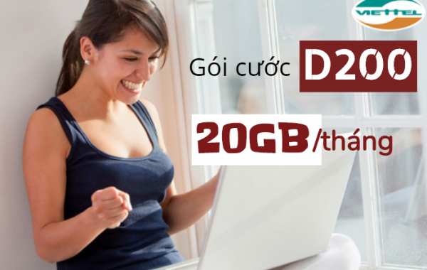 Đăng ký gói cước D200 cho Dcom, nhận ngay data khủng 20GB/tháng