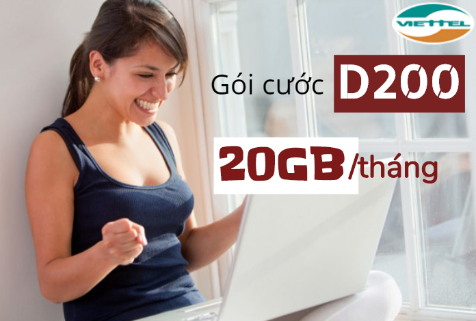 Đăng ký gói cước D200 cho Dcom, nhận ngay data khủng 20GB/tháng