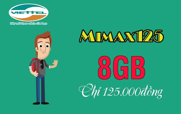 Đăng ký gói cước MIMAX125, nhận ngay 8GB/tháng chỉ 125.000đ