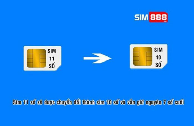 Lộ trình chuyển đổi sim 11 số về sim 10 số mạng Vinaphone
