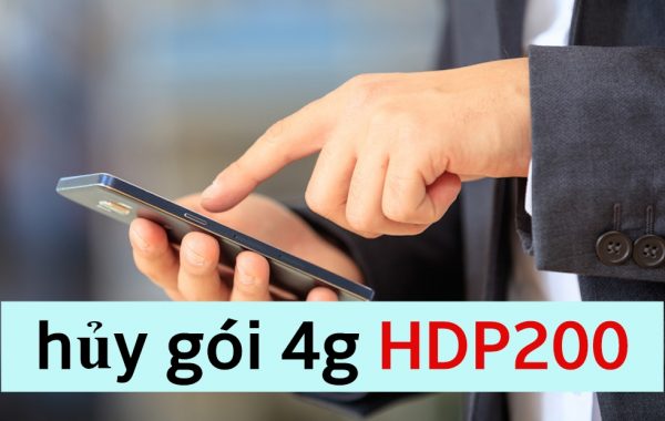 Cú pháp để hủy gói 4g HDP200 của MobiFone