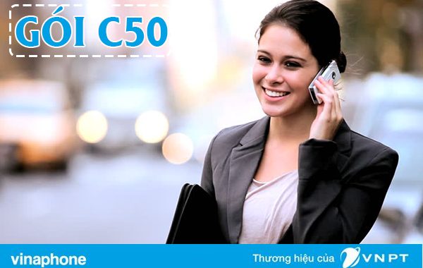 Đăng ký gói C50 Vinaphone nhận 50 SMS, 50 phút gọi giá chỉ 5.000đ