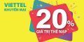 Viettel khuyến mãi 20% thẻ nạp trong ngày 30/08/2019